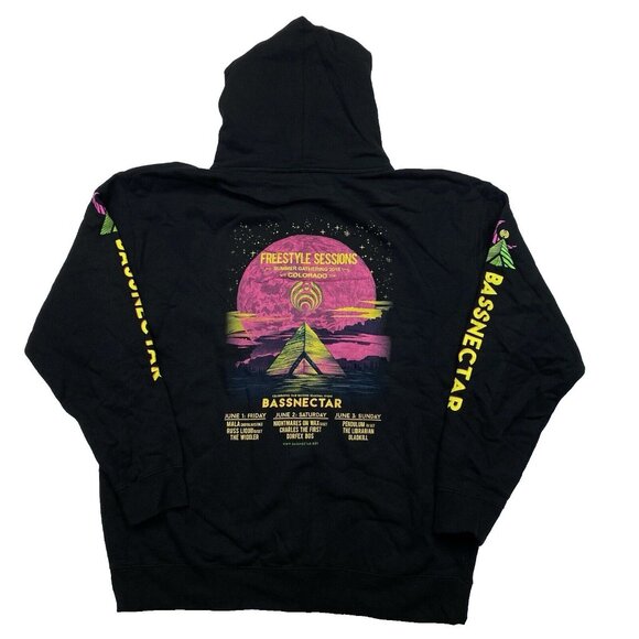 Bassnectar Freestyle Sessions Summer Gathering 2018 Colorado Hoodie - Black - XL - Picture 5 of 7